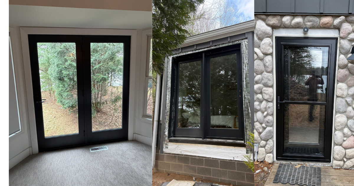 Window and door replacement project in Edina, MN featuring new windows and updated exterior doors.